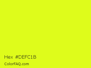 Hex #defc1b Color Image