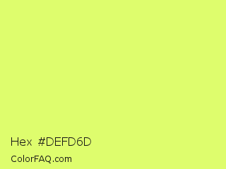 Hex #defd6d Color Image
