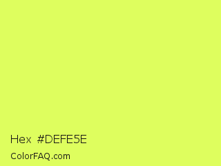 Hex #defe5e Color Image