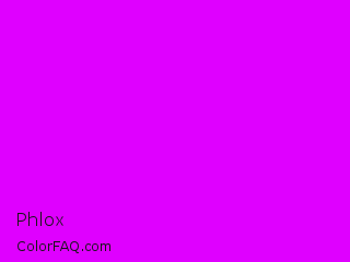 Hex #df00ff Phlox Color Image