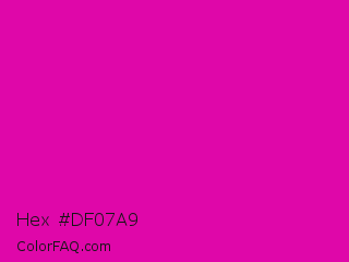 Hex #df07a9 Color Image