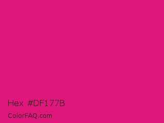 Hex #df177b Color Image