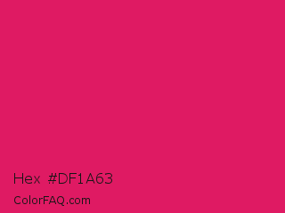 Hex #df1a63 Color Image