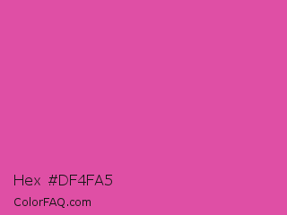 Hex #df4fa5 Color Image