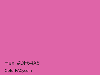 Hex #df64a8 Color Image