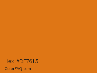 Hex #df7615 Color Image