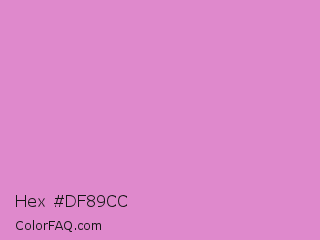 Hex #df89cc Color Image