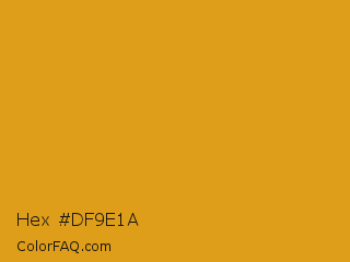 Hex #df9e1a Color Image