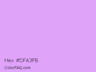 Hex #dfa3fb Color Image