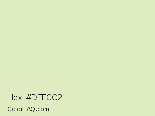 Hex #dfecc2 Color Image