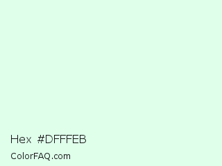 Hex #dfffeb Color Image