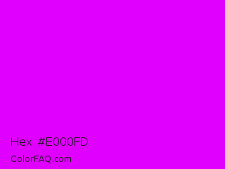 Hex #e000fd Color Image