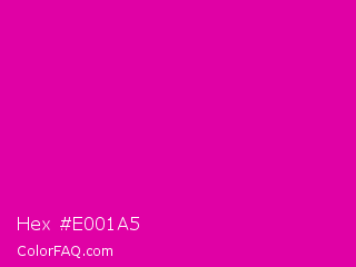 Hex #e001a5 Color Image