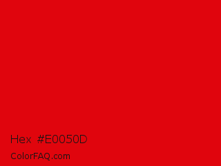 Hex #e0050d Color Image