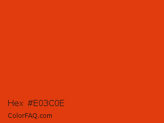 Hex #e03c0e Color Image
