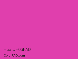 Hex #e03fad Color Image