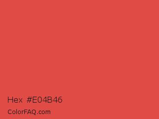Hex #e04b46 Color Image
