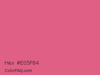 Hex #e05f84 Color Image
