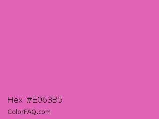 Hex #e063b5 Color Image