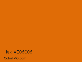 Hex #e06c06 Color Image