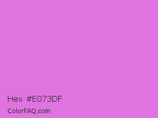 Hex #e073df Color Image