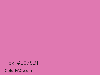 Hex #e078b1 Color Image