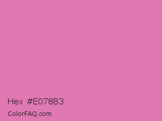 Hex #e078b3 Color Image