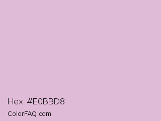 Hex #e0bbd8 Color Image