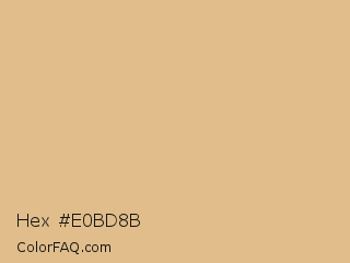 Hex #e0bd8b Color Image