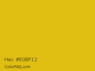 Hex #e0bf12 Color Image