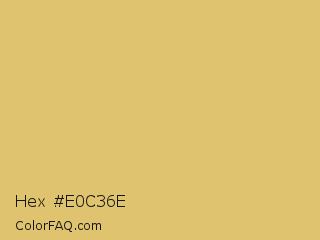 Hex #e0c36e Color Image