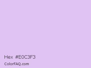 Hex #e0c3f3 Color Image