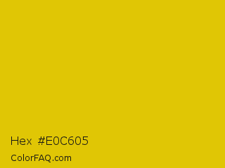 Hex #e0c605 Color Image