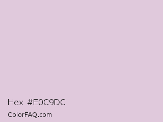 Hex #e0c9dc Color Image