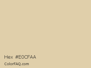 Hex #e0cfaa Color Image