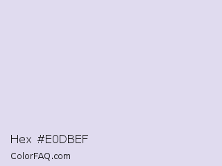 Hex #e0dbef Color Image