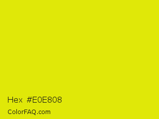 Hex #e0e808 Color Image