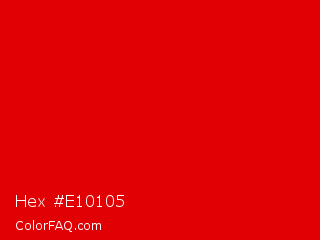 Hex #e10105 Color Image