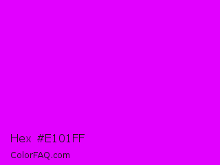 Hex #e101ff Color Image