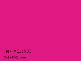 Hex #e11983 Color Image
