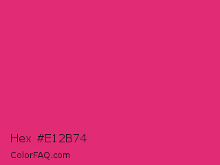 Hex #e12b74 Color Image