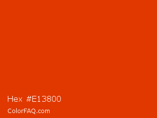 Hex #e13800 Color Image