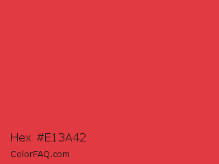 Hex #e13a42 Color Image