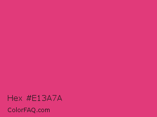 Hex #e13a7a Color Image