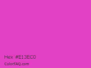 Hex #e13ec0 Color Image