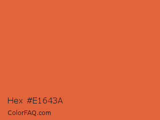 Hex #e1643a Color Image