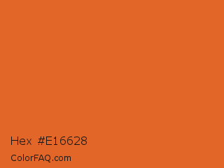 Hex #e16628 Color Image