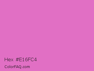 Hex #e16fc4 Color Image