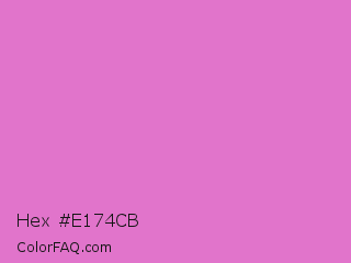 Hex #e174cb Color Image