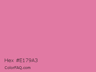 Hex #e179a3 Color Image